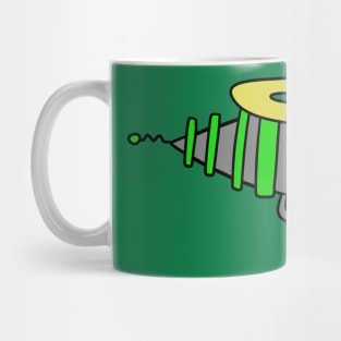 Green Blue Yellow Space Gun Mug